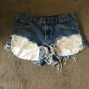 Levi’s Distressed Denim Shorts